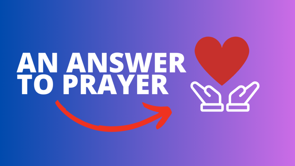 An answer to prayer…